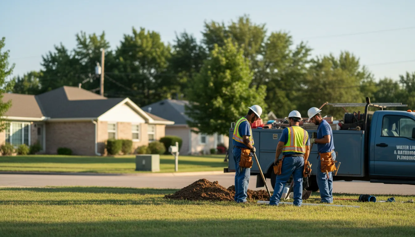 Residential water line and bathroom plumbing service in Chadwick, IL